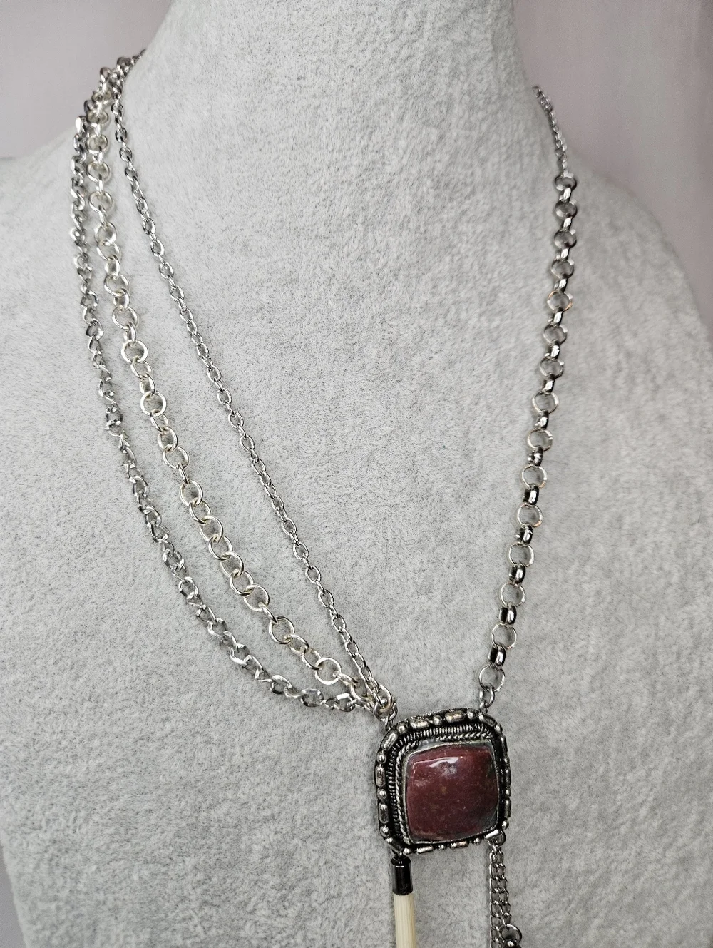 Untamed Relics Bloodstone Talisman No. 02 OOAK Quill Necklace